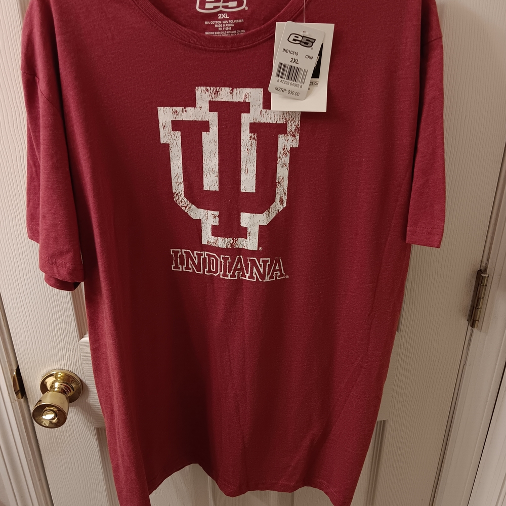 E5 Brand Indiana Hoosiers NCAA Collegiate Licensed Product Brand New Mens Sz 2XL